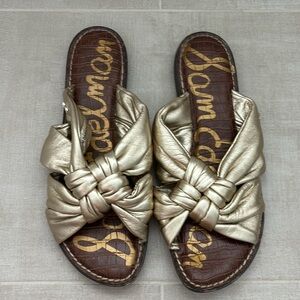 Sam Edelman metallic gold sandals, size 10